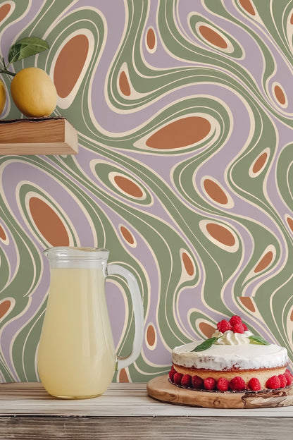 Pattern detail of overlapping curved forms with clean lines and graphic rhythm