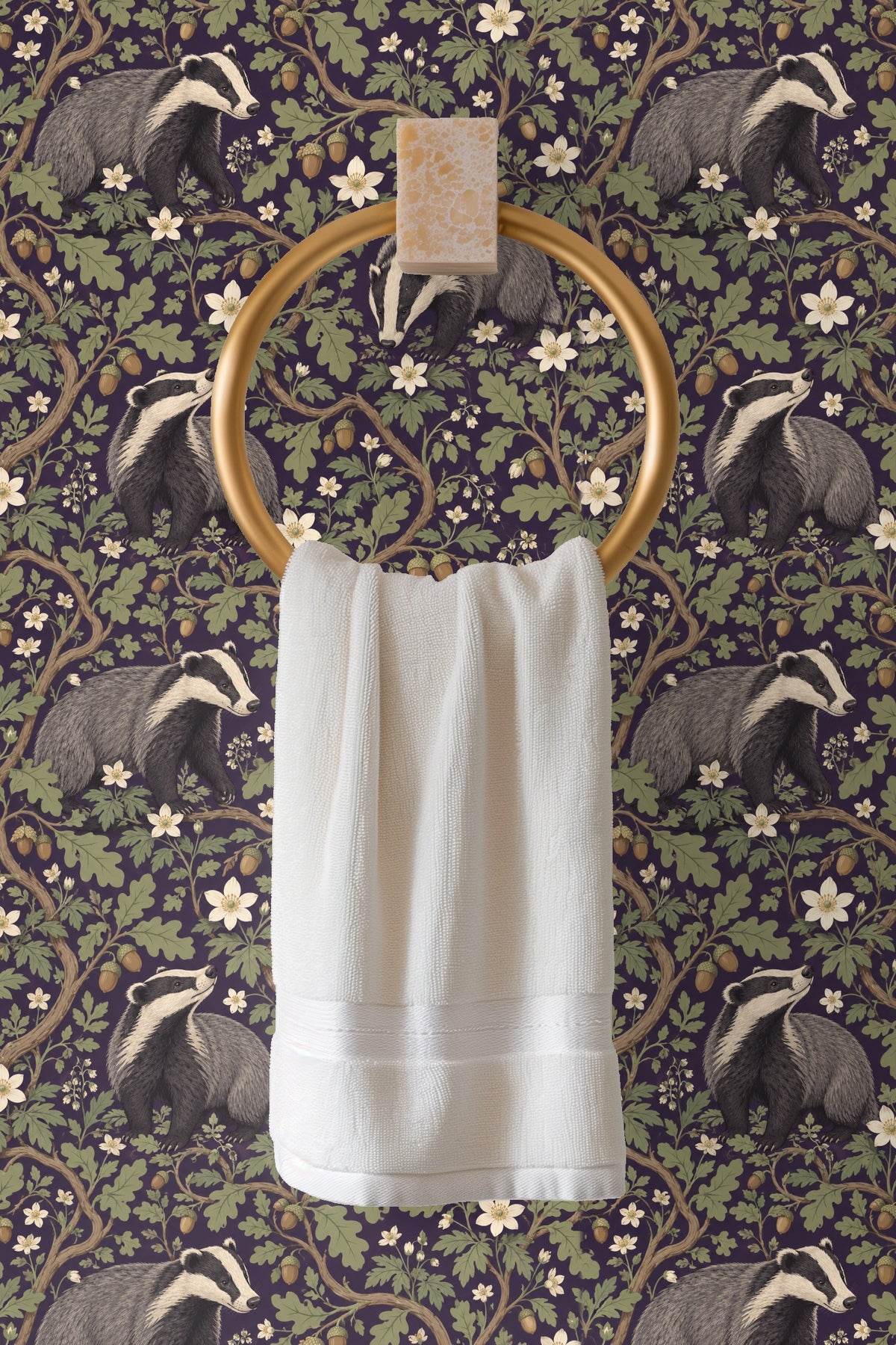 Edge of wallpaper roll showing color vibrancy and design precision