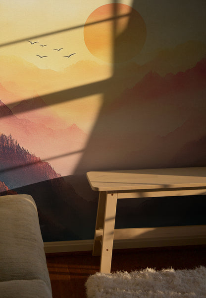 Lever de soleil sur les sommets
