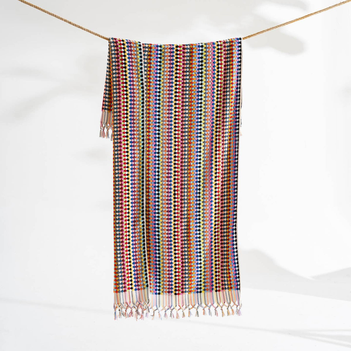 Pompom Bubble Handloom Bath Turkish Towels Farmhouse Decor by Kikoya — view 48