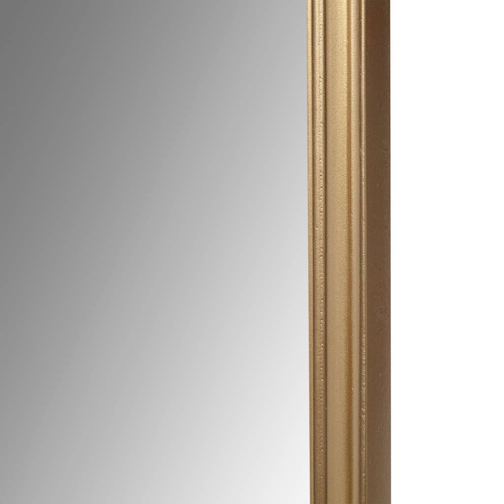 Gold Scalloped Wood Wall Mirror Home Decor by Olliix — view 4