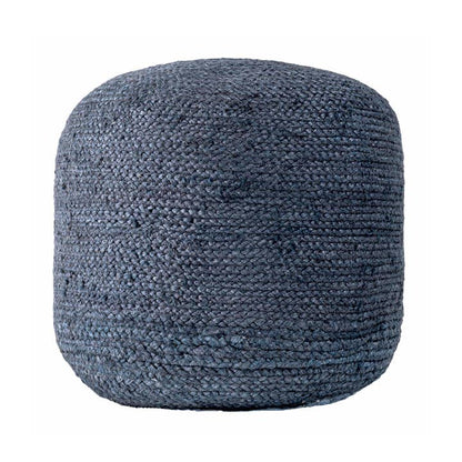 Bristol Braided Solid Jute Filled Ottoman Pouf