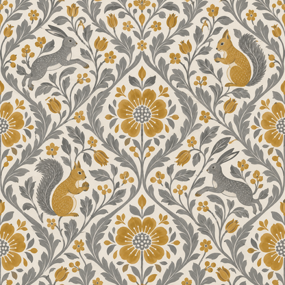 Vertical arrangement of flora in symmetrical diamond pattern