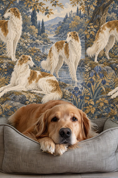 Water reflections and rippling stream in wallpaper depiction