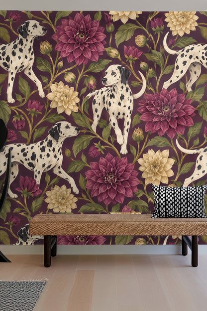 Wallpaper close-up showing painterly detail of petals and dog spots