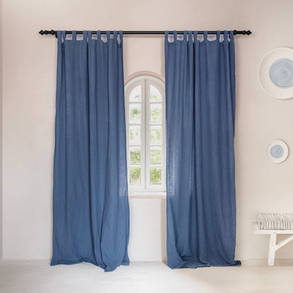 Boho Muslin Curtains 2-Layer Cotton Sheer Panel Farmhouse by VivaMaison — view 3