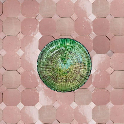 Handcrafted Pink Moroccan Zellige Tiles – Octagon & Bouchon Patterns by Moroccantastics — view 4