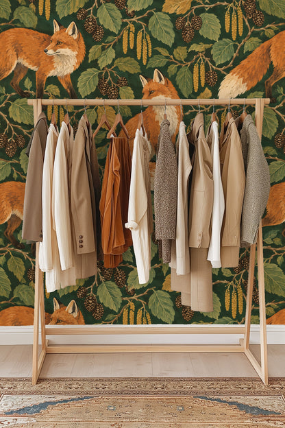 Pine cones and catkins on alder branches from wallpaper