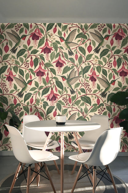 Detail of leaf shapes with gradient greens and soft veining.