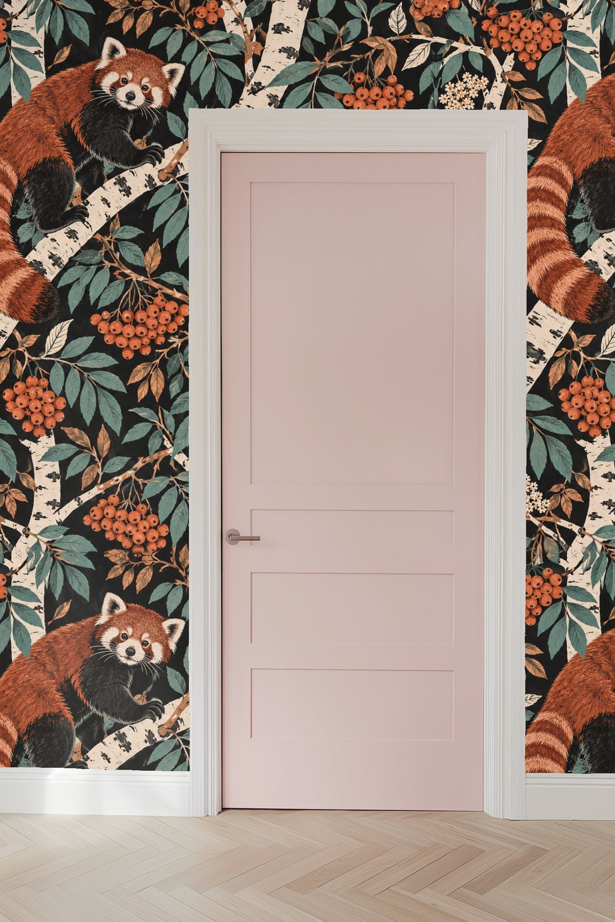 Visual emphasis on foliage textures, showing layered leaves and branching patterns with alternating colors.
