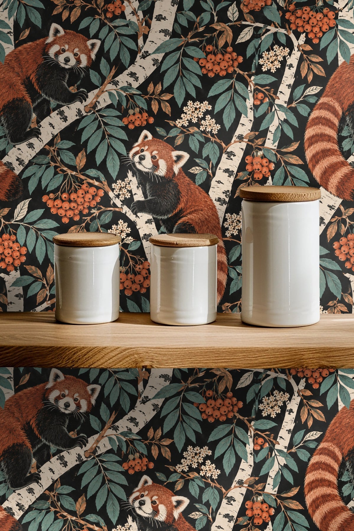 Side angle of a brown leather chair and marble table beside wallpaper wall illustrating natural texture and detail.