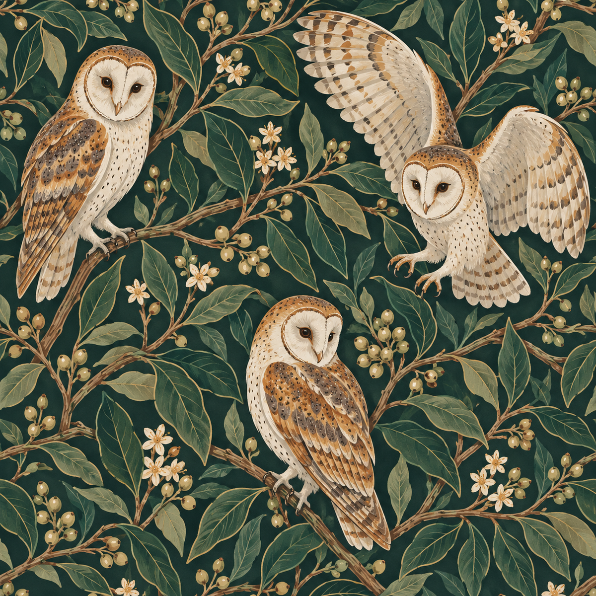 Bayleaf Owl Spiral wallpaper image 13