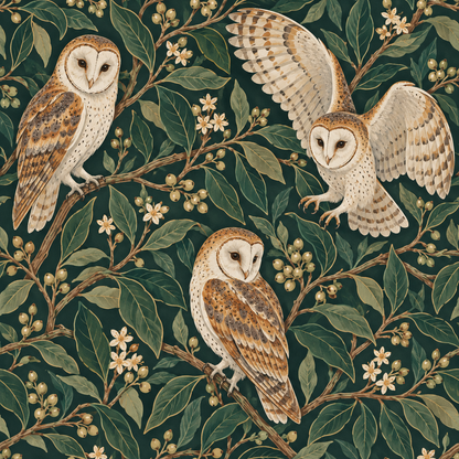 Bayleaf Owl Spiral wallpaper image 13