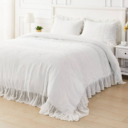 Tabitha Linen Duvet Cover Set by Mélange Home — view 4