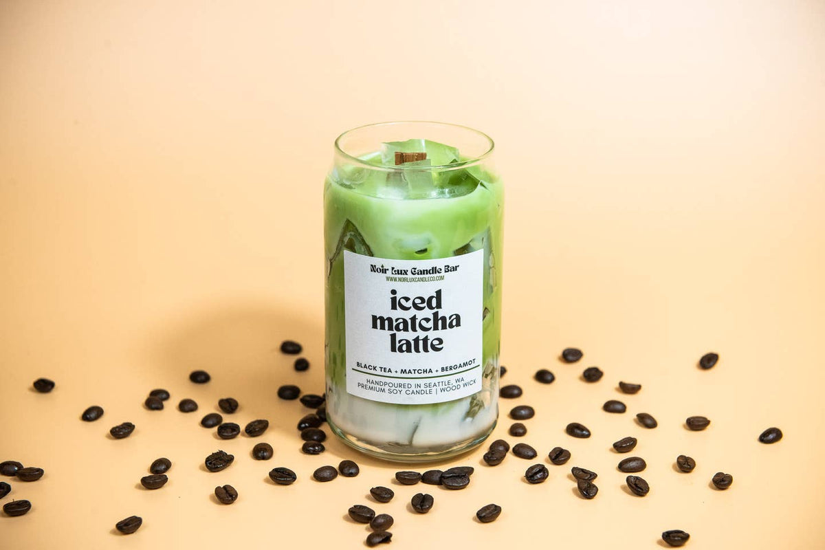 Iced Matcha Latte Coffee Candle by Noir Lux Candle Co — view 7
