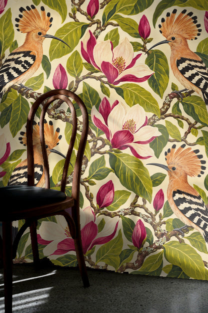 Bird’s eye view of wallpaper sample pieces highlighting texture and color vibrancy.