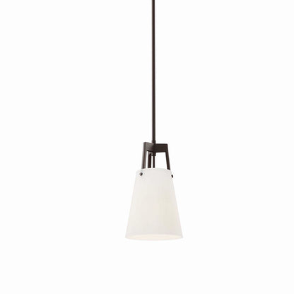 Silver Bronze Aspirations pendant, minimalist silver hanging fixture