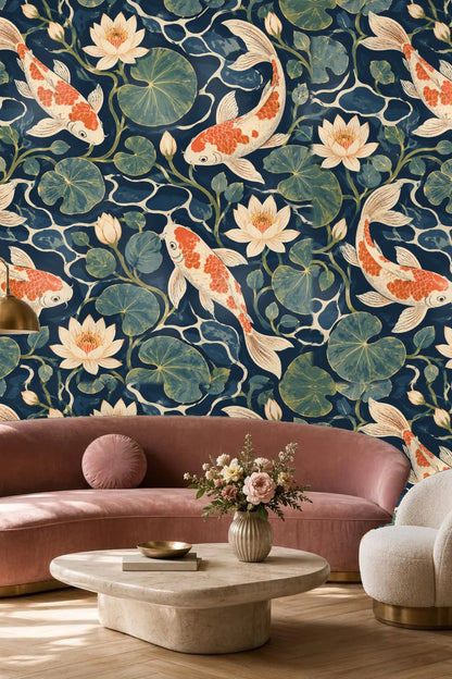 Hand-drawn lotus flowers opening and blooming
