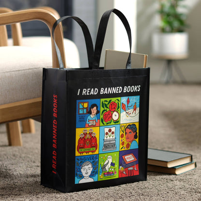 I Read Banned Books Reusable Shopping Bag by Chronicle Books — view 3