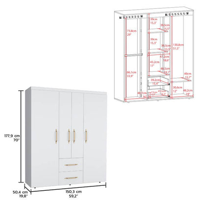Bariloche 4-Door Armoire