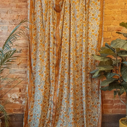 Boho Luxe Silk Curtain Panels