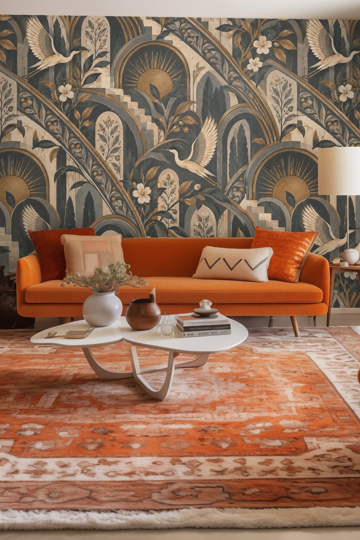 Stairway Crane Mural wallpaper image 12