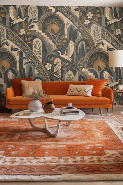 Stairway Crane Mural wallpaper image 12