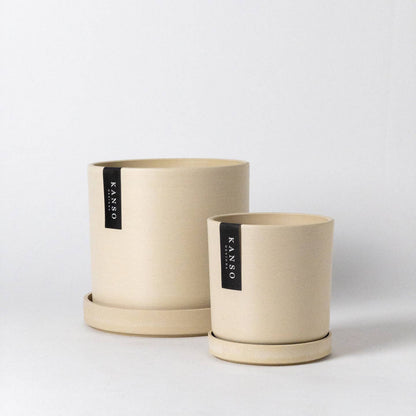7" & 4" Signature Planters & Saucer — Earth Tones by Kanso Designs — view 7