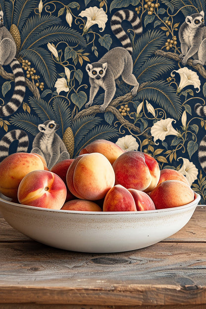 Image displaying wallpaper application in a modern space emphasizing texture and scale of the pattern.