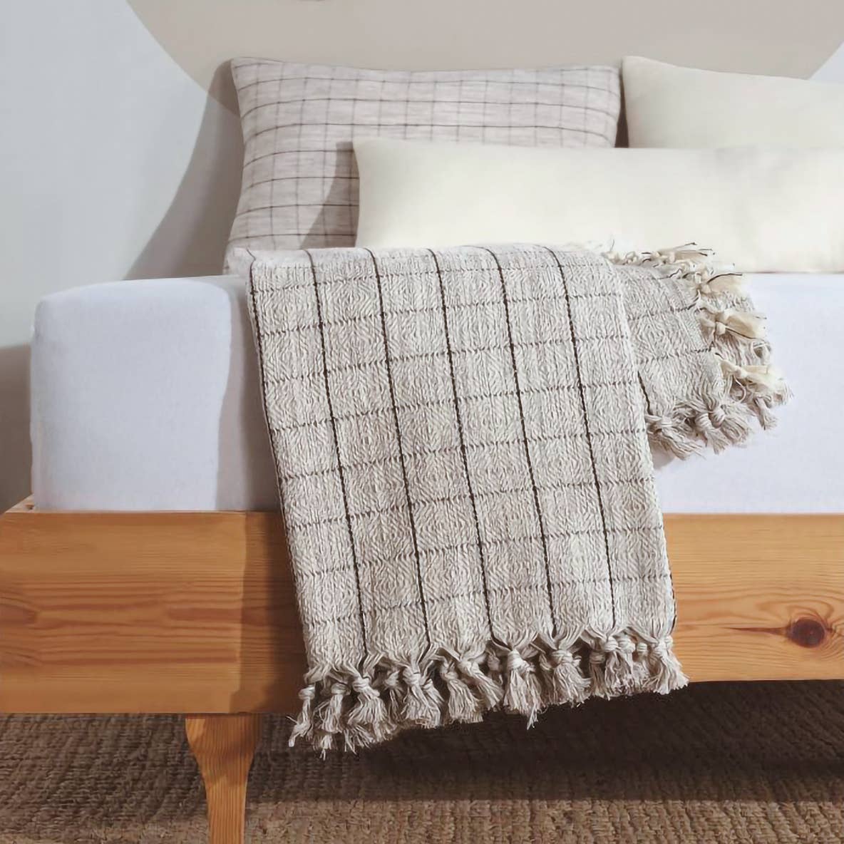 Minimalist 100% Cotton Throw Blankets & Bedspreads by Moa — view 4