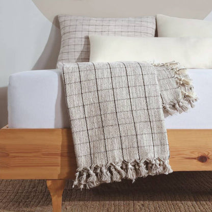 Minimalist 100% Cotton Throw Blankets & Bedspreads by Moa — view 4