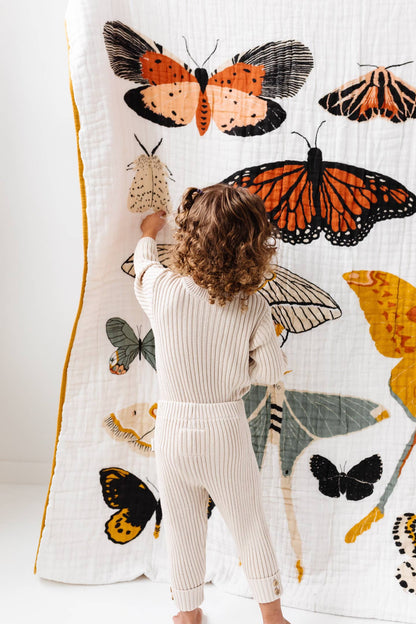 Large Butterfly Collector Throw Blanket by Clementine Kids — view 2