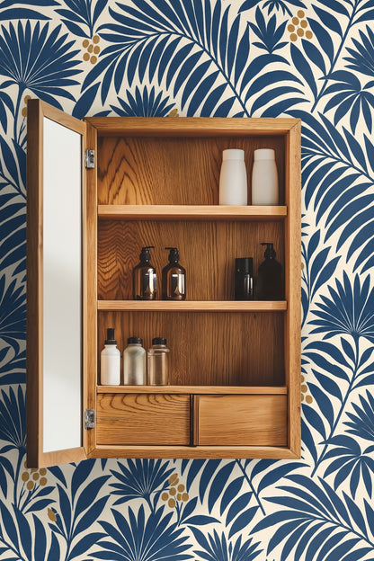 Sophisticated wallpaper detail ideal for modern botanical interiors
