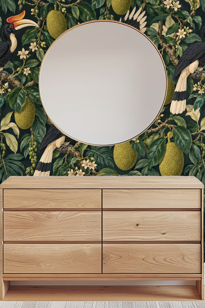 Stacked layered leaves creating visual depth against a dark background.