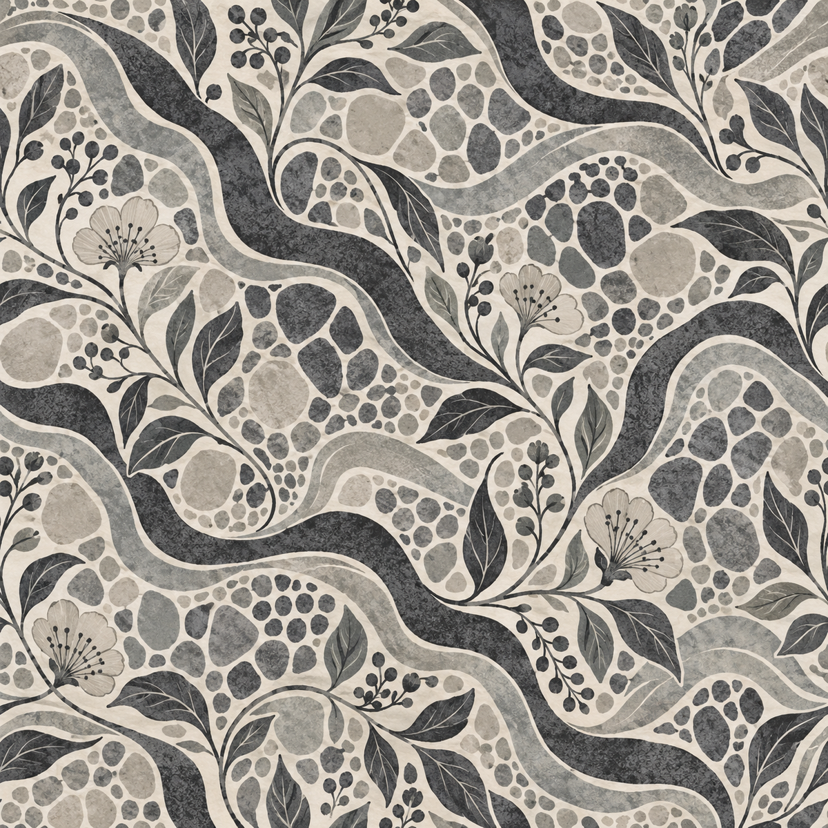Stylized wallpaper showcasing sophistication through simple colors and complex forms.