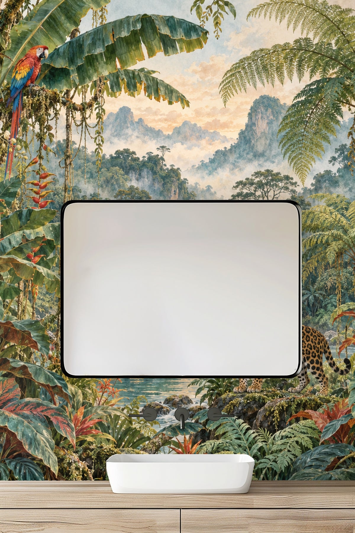 Painting-like quality of the wallpaper with soft clouded sky at dusk