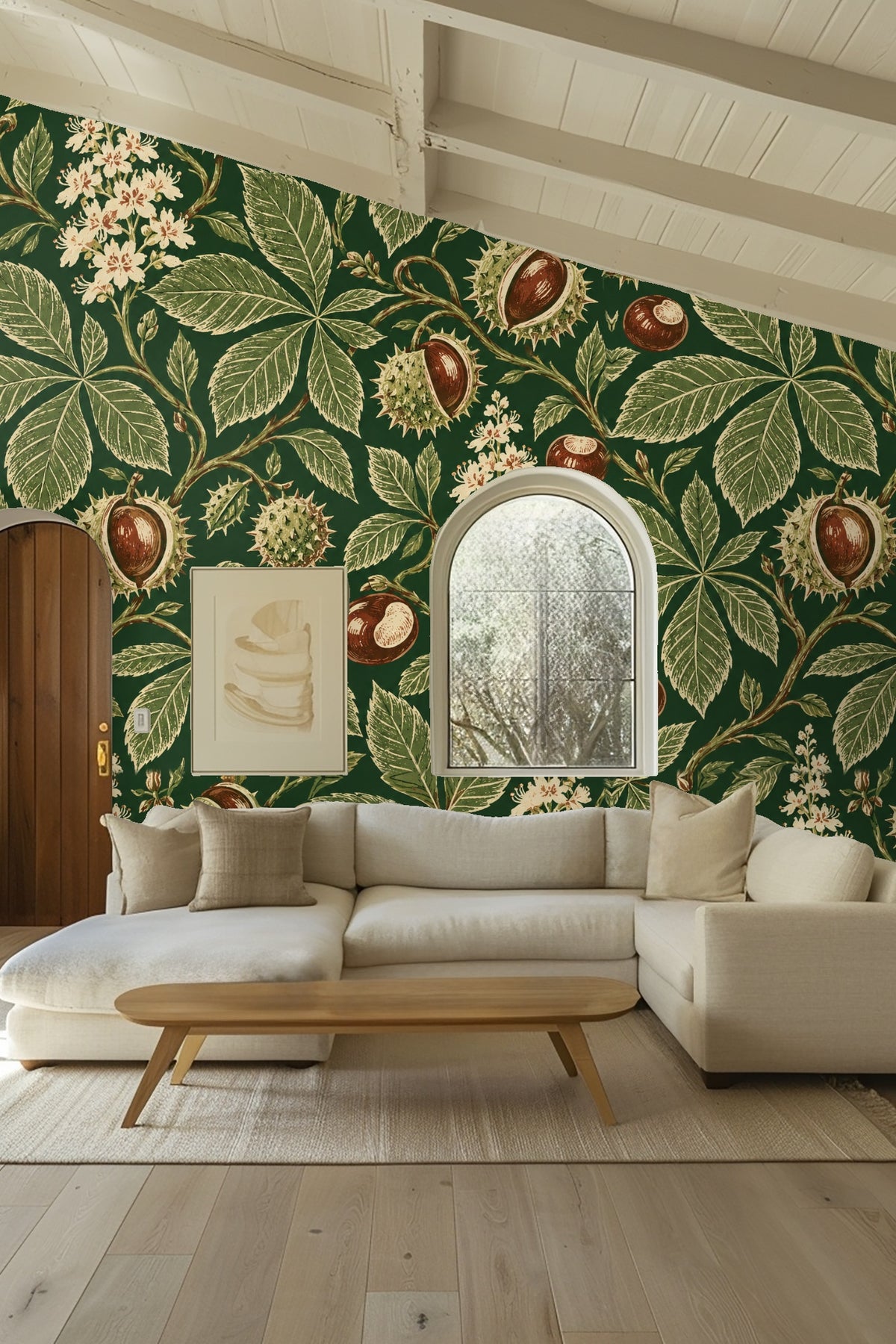 Chestnut Trail wallpaper shown in an interior setting