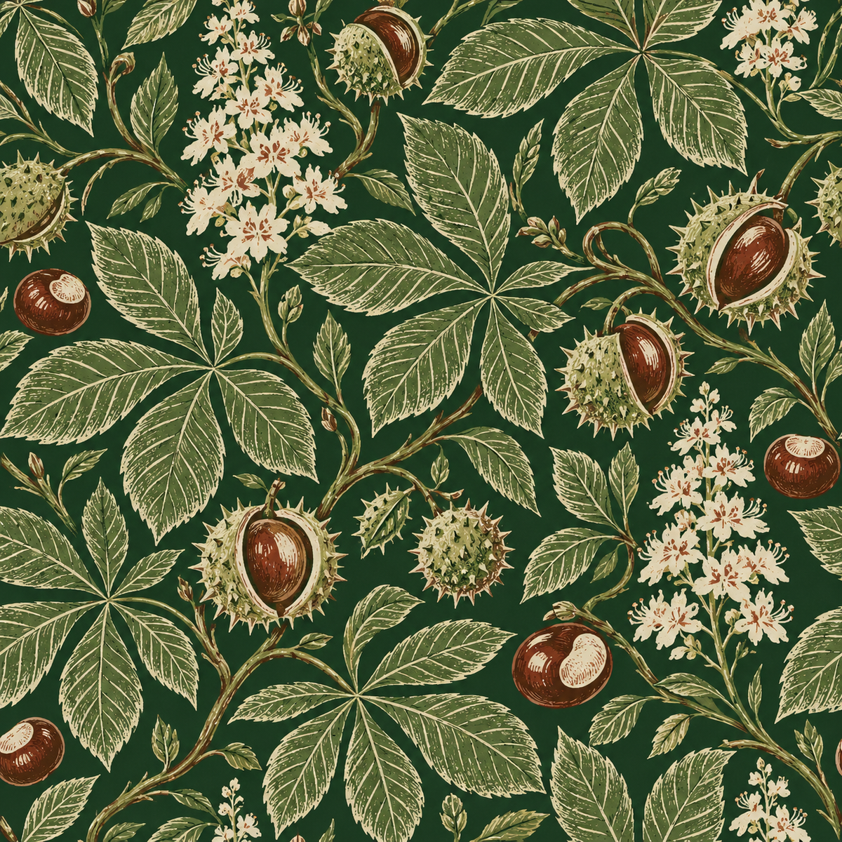 Chestnut Trail wallpaper shown in an interior setting