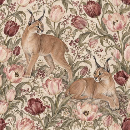 Muted background detail with subtle floral elements