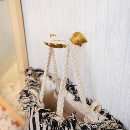 1 Piece Brass Hand Shape Hooks For Closet Gold Mudra Hangers by Daana Paani LLC — view 2