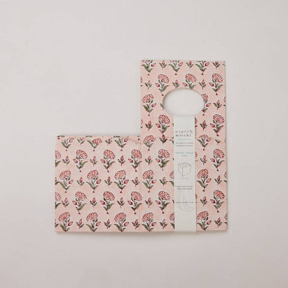 Block Printed Tissue Box - Ditsy Floral Blush by Paper Mirchi — view 5