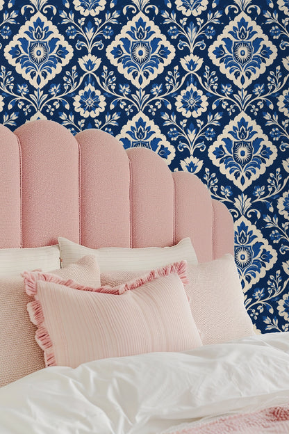 Wallpaper panel demonstrating the boldness and scale of pattern in a home interior.
