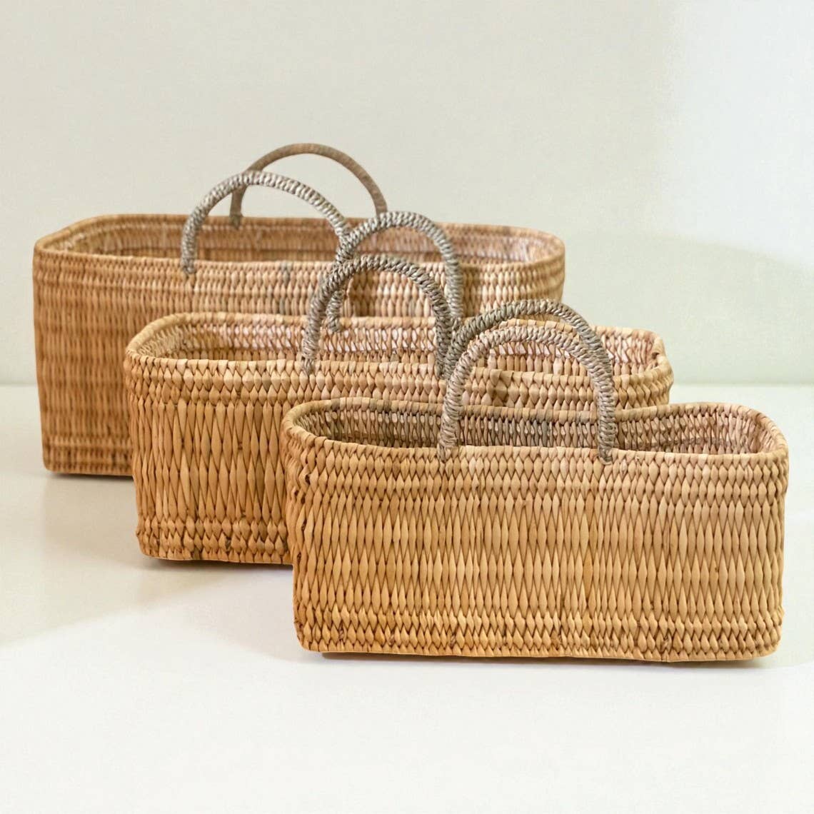 Handwoven Reed Storage Baskets Set by HandmadeBestSeller — view 5