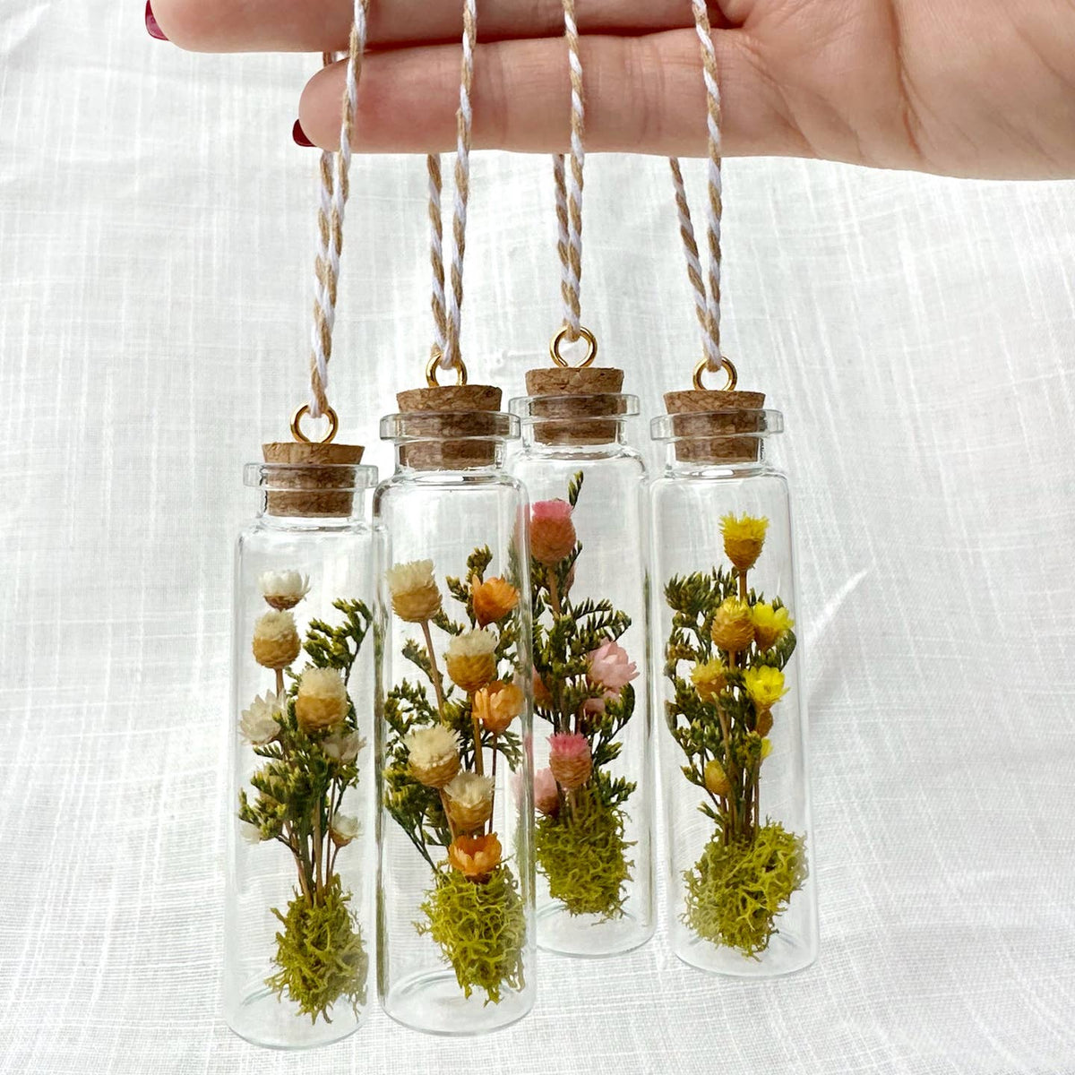 Mix Wildflower Terrarium Christmas Ornament Curiosity Jar by CA Studios — view 3