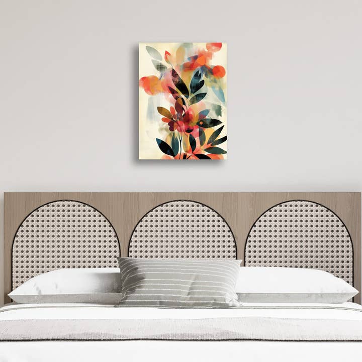 Mid Century Modern Floral Canvas or Poster Wall Art. Mid Century Modern Flowers 1 by Carmedon Wall Decor — view 4