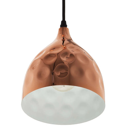 Rose Gold Blush Bloom Bell Pendant