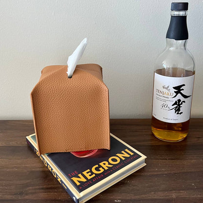 Vegan Leather Tissue Box Cover - Square by Zora Botanica — view 4