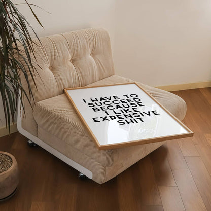 Funny Office Wall Art Print — Expensive Shit by KIKIANDNIM — view 3