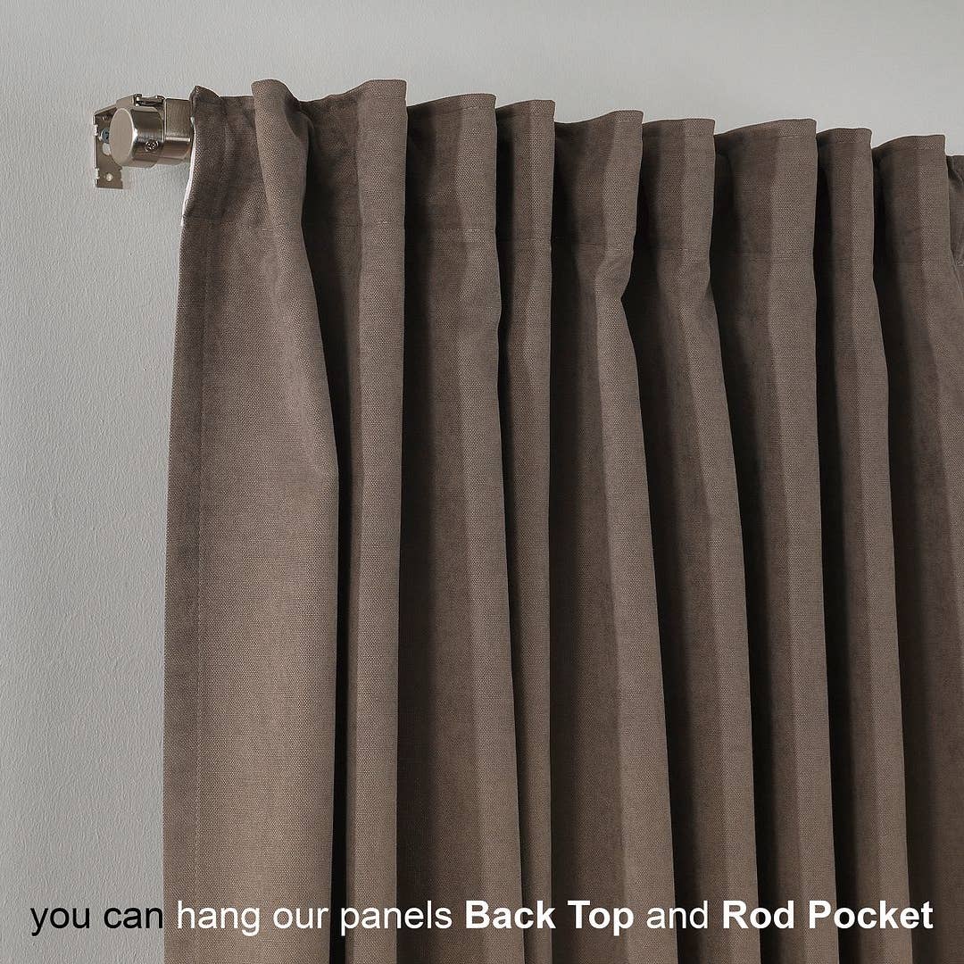 Extra Long Matte Decorative Custom Size Curtain by Bes Home Design — view 2