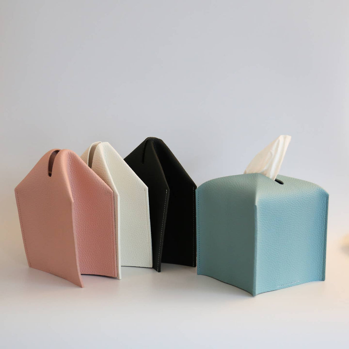 Vegan Leather Tissue Box Cover - Square by Zora Botanica — view 5